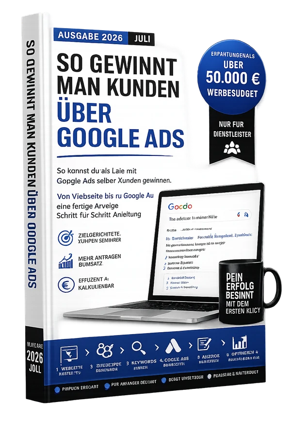 Cover: So gewinnt man Kunden über Google Ads – E-Book Ausgabe Juli 2026